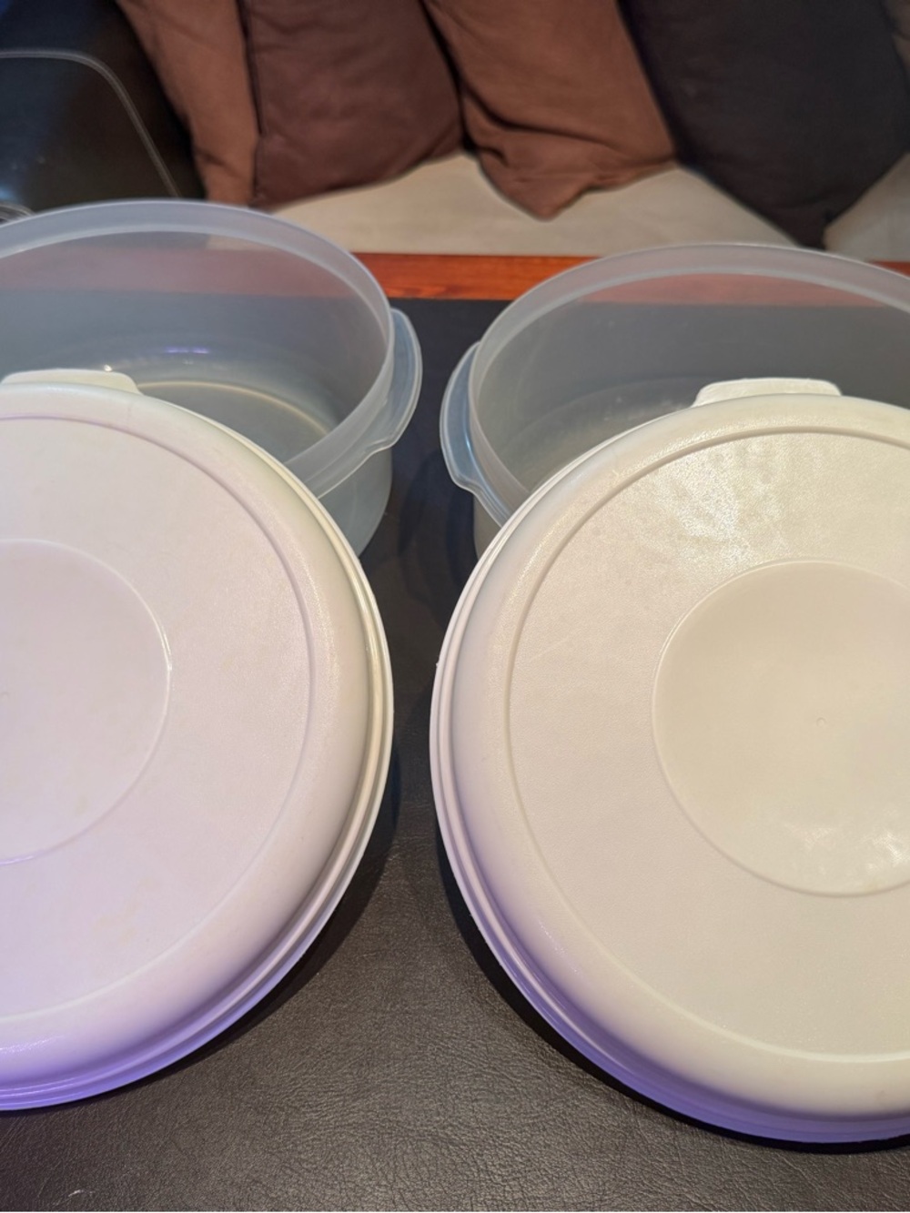 Rubbermaid Clear Food Storage Containers with White Lids (Set of 2)